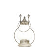 Laterne Antik-Stil mit Griff, cremeweiss