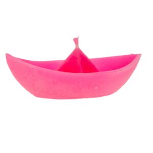 Schwimmkerze Schiffchen aus Bienenwachs pink